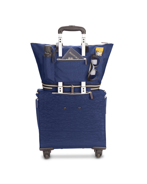 Navy Blue | Zipsak Boost! Handbag Expands to Travel Tote
