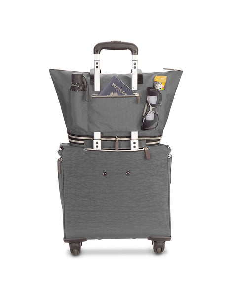 Grey | Zipsak Boost! Handbag Expands to Travel Tote