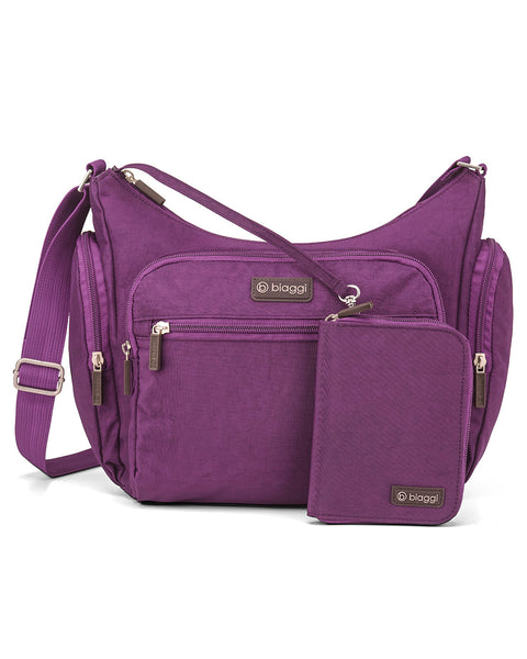 Purple | On-The-Go Hobo + Zipsafe Travel Organizer