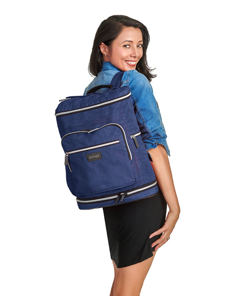 Navy Blue | Zipsak Backpack on the Go