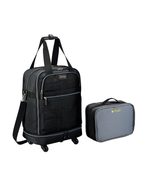 Black | Zipsak 22" Foldable Spinner Carry On