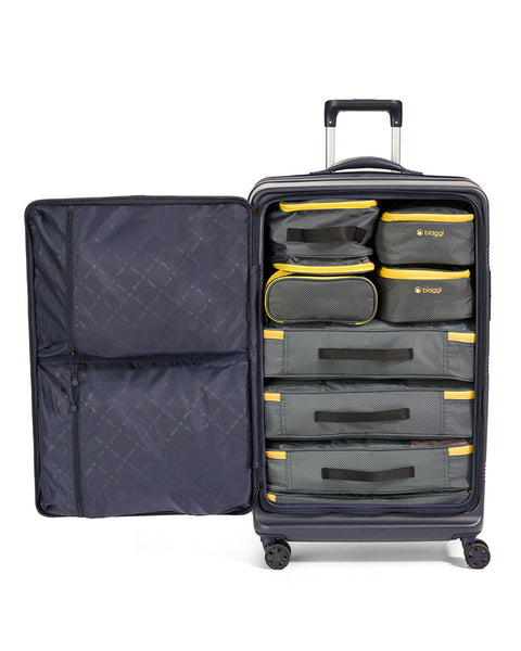 Grey | Zipcubes 3 Pack Large+Laundry/Shoe Bag