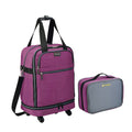 Purple | Zipsak 22" Foldable Spinner Carry On