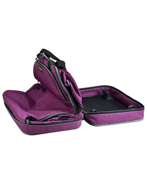 Purple | Zipsak 22" Foldable Spinner Carry On