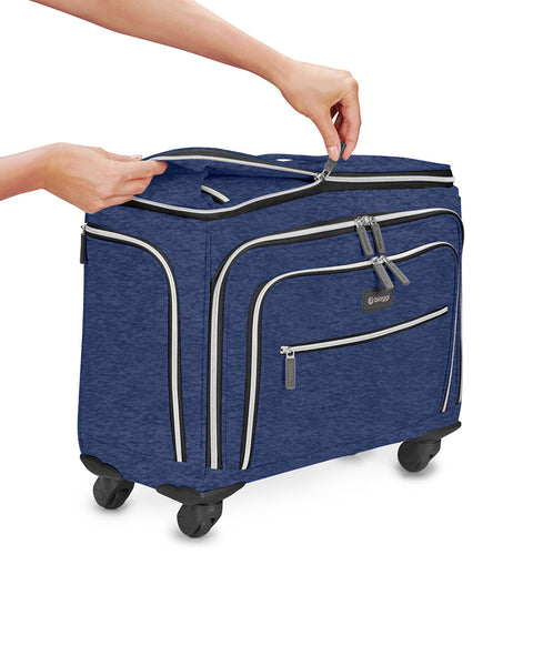 Navy Blue | Lift Off! Expandable Carry-On to Check-In