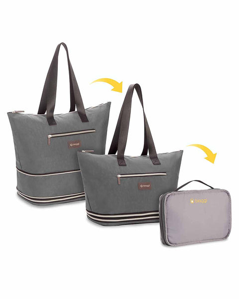 Grey | Zipsak Boost! Handbag Expands to Travel Tote