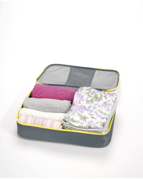 Grey | Zipcubes 3 Pack Large+Laundry/Shoe Bag