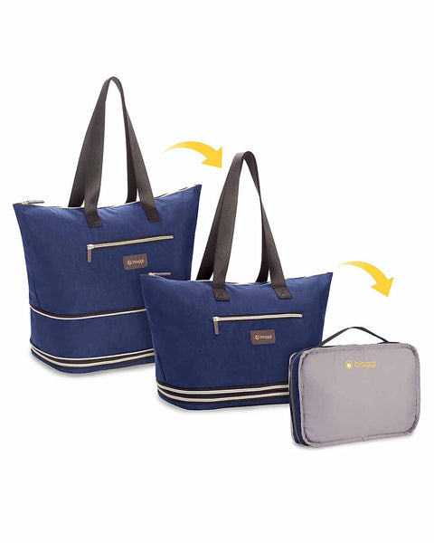 Navy Blue | Zipsak Boost! Handbag Expands to Travel Tote