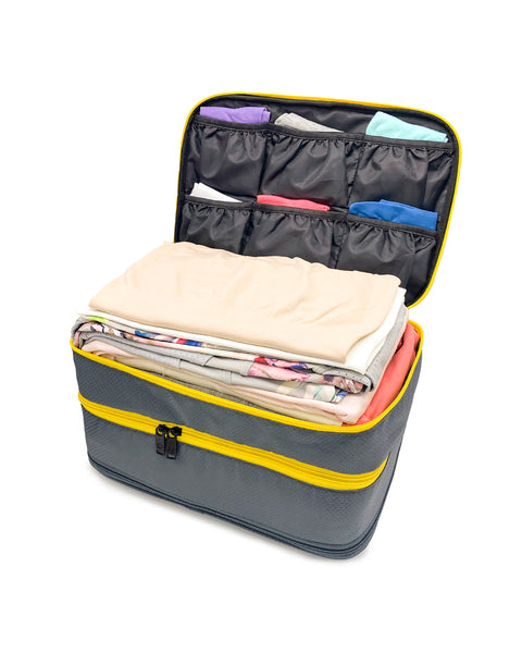 Grey | Double Deck Compression Cube + Shoe Cube Combo