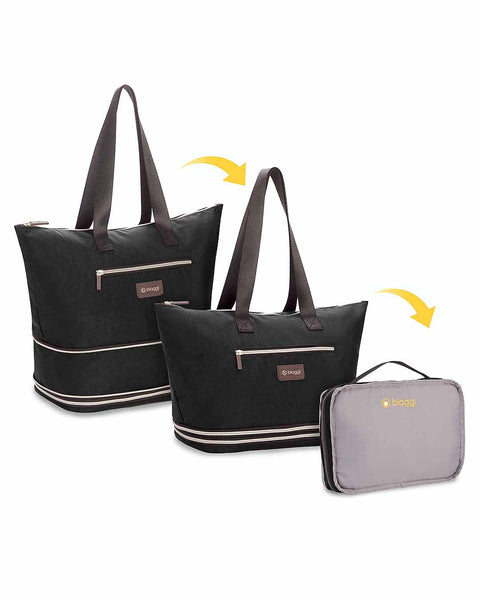 Black | Zipsak Boost! Handbag Expands to Travel Tote