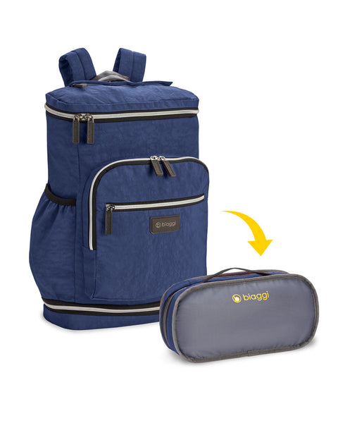 Navy Blue | Zipsak Backpack on the Go