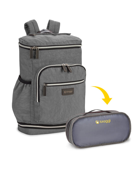 Grey | Zipsak Backpack on the Go
