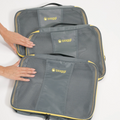 Grey | Max Zipcubes 3 Pack+Laundry/Shoe Bag