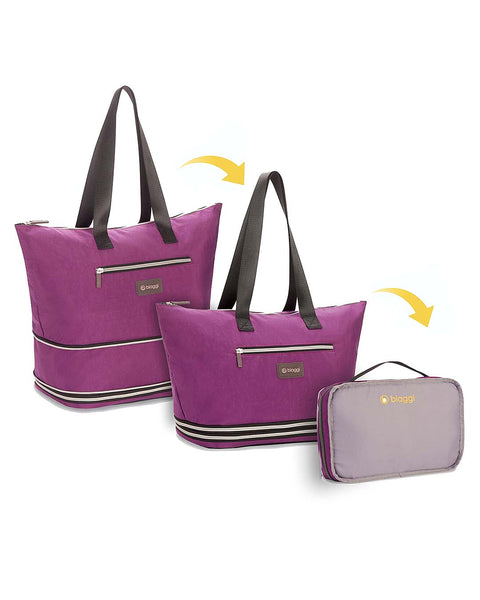 Purple | Zipsak Boost! Handbag Expands to Travel Tote